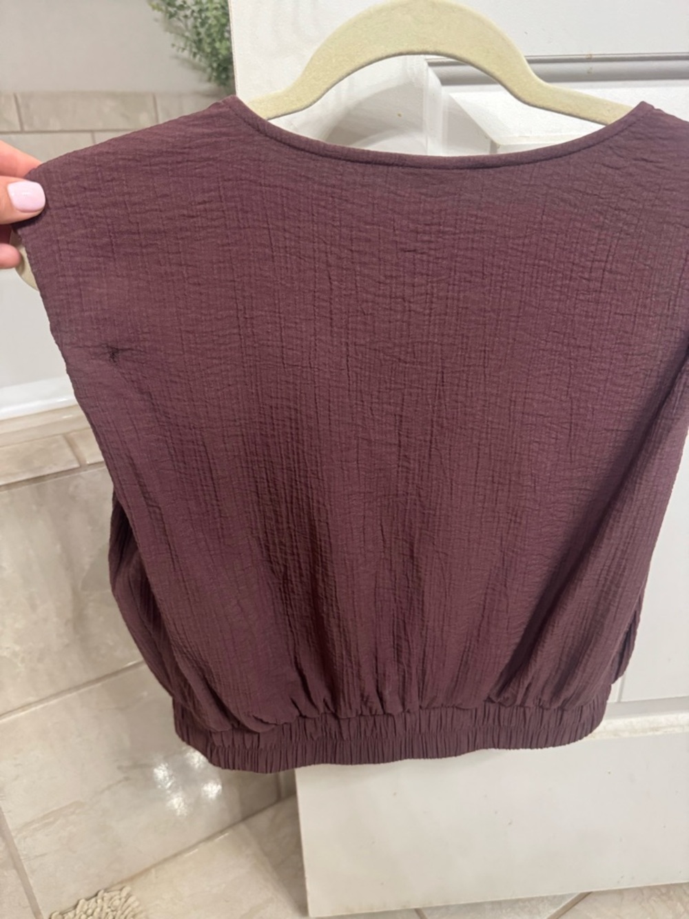A New Day Womens Modern Gauze V-Neck Tank - Brown - Picture 3 of 5